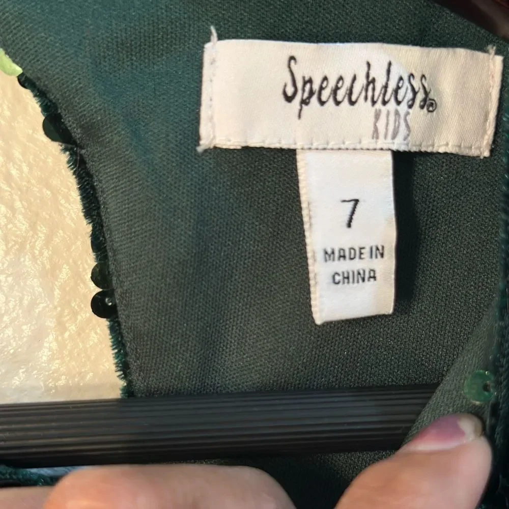 Speechless Kids Green Sequin Dress